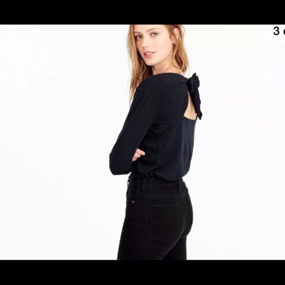 J Crew WHITE Tie Back T Shirt - Picture 3 of 5